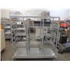 Image 1 : Metal Rack On Wheels w/ Wire Rack
