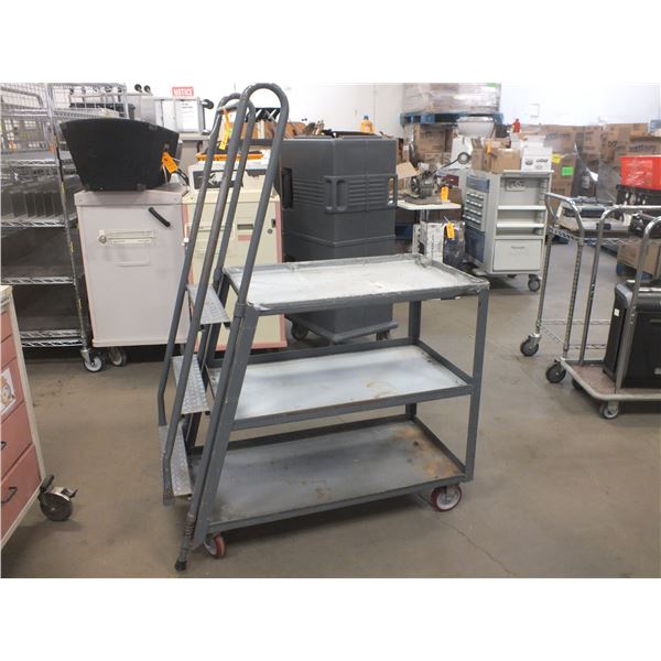 Tool Cart On Wheels w/ Step Ladder