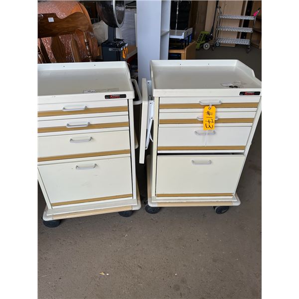 Two 4 Drawer Carts