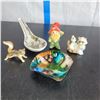 Image 1 : Lot of Miniatures + Spoon Rest - Colourful Glass Trinket or Ashtray, Taiwan, Etc