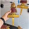 Image 5 : Lot of 4 Heavy Stocking Holders, 1 Angel, 3 Santa Claus.