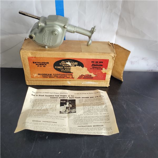 Vintage w/ Box Sunbeam Mixmaster Power Transfer Unit