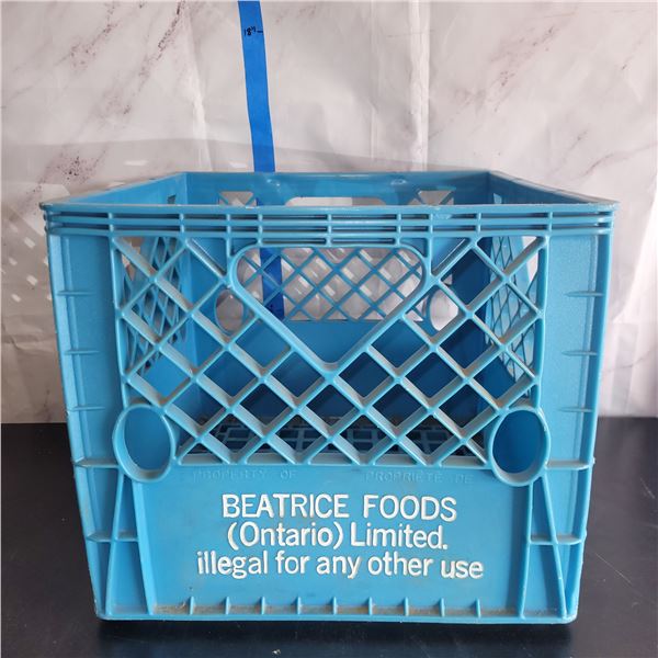 Vintage LP Record Milk Crates - Inside measures 13 inches, see last 2 photos for sizing comparasion