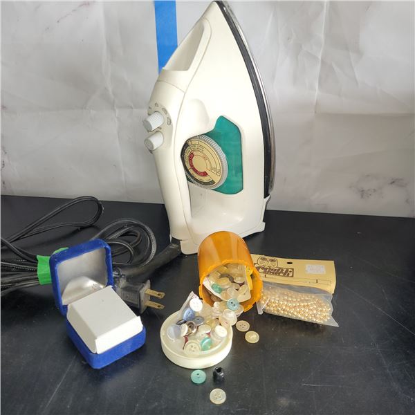 Random Estate Lot - Iron, Beads, Pin, Buttons