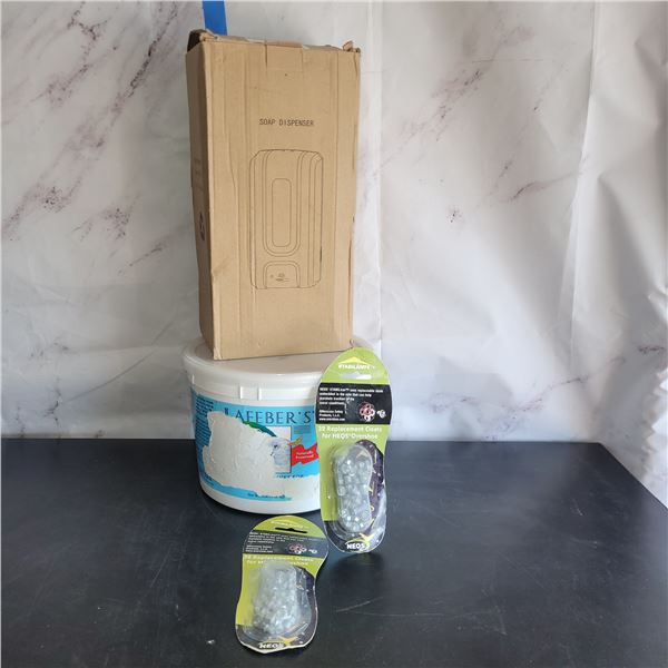 New Mixed Lot - Cocktiel Food, Cleat Replacement Spikes, Soap Dispenser