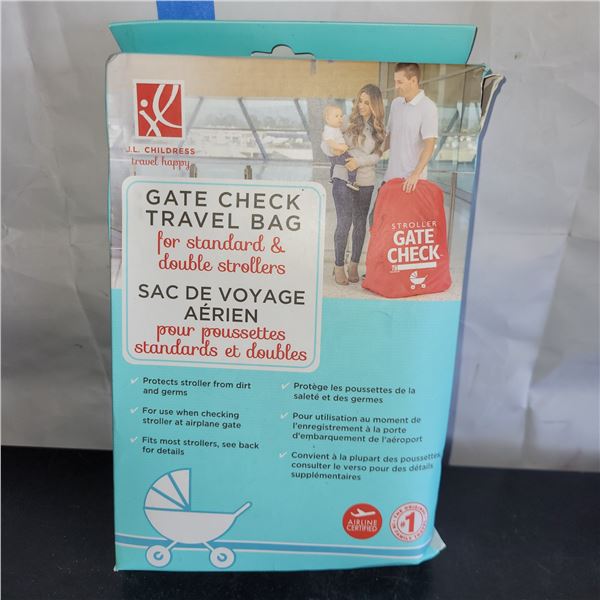 New JL Childress Gate Check Travel Bag for Standard & Double Strollers