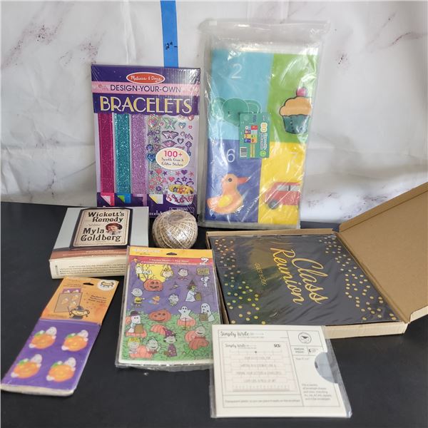 Mixed new Lot - Bracelet Making Kit, Placemats, Snoopy, +