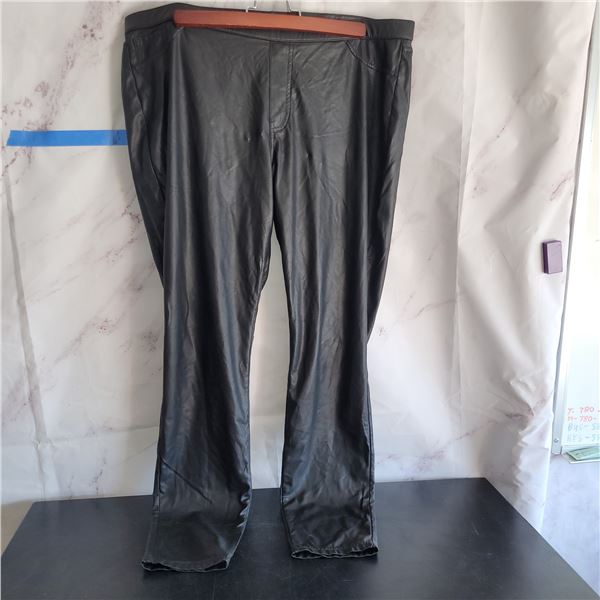 Ladies Pleather Pants - Hue Size XL