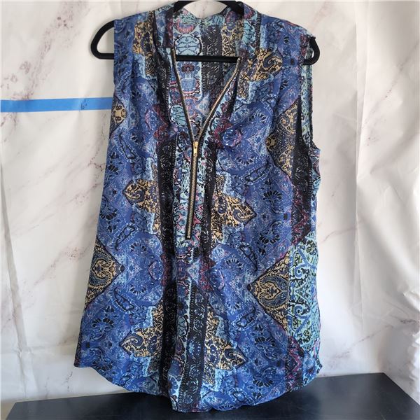 Ladies Blue Top - Unknown Maker Size 1X