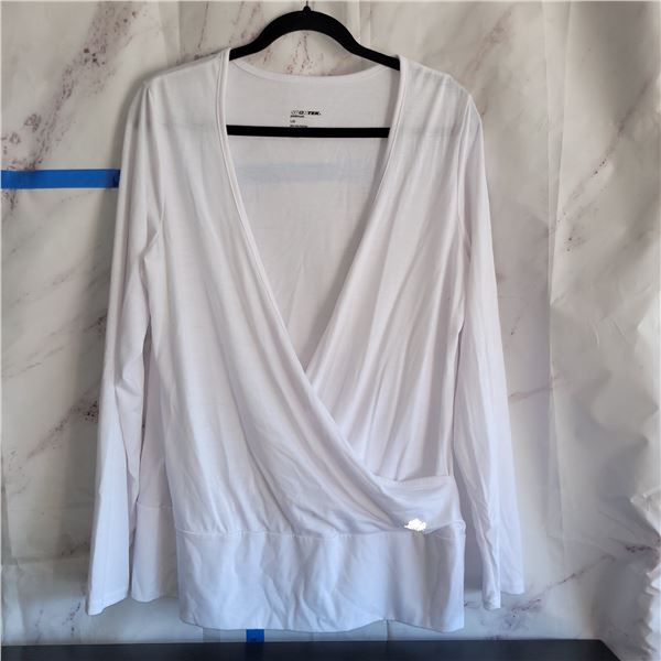 Ladies White Top - Sportek Platinum Size L