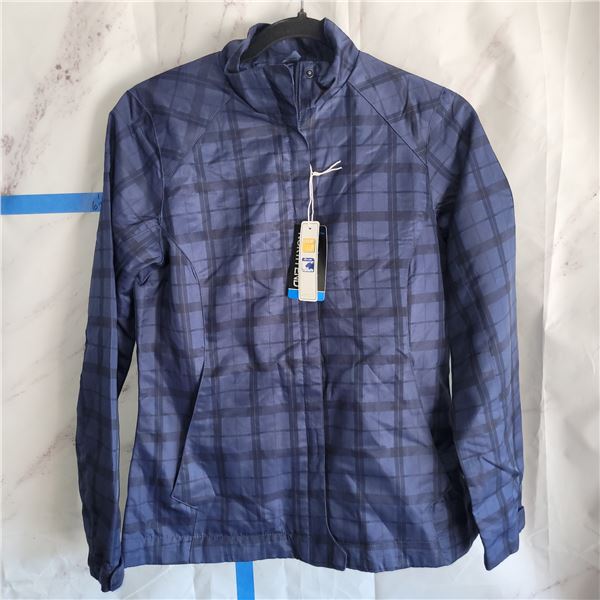 New Ladies Blue Plaid Jacket - Northend Spport Size XS