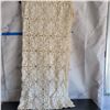 Image 1 : Large Handmade Granny Square Crocheted Cotton Table Cloth 70x90"