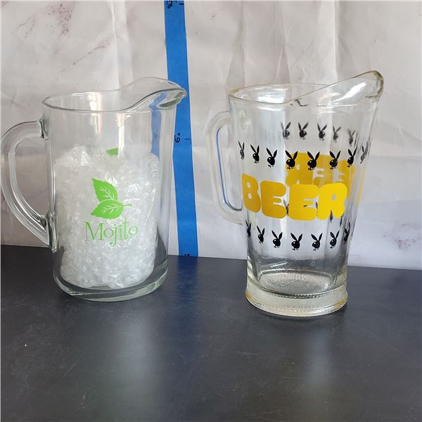 Mojito Glass Pitcher & Vintage Beer Playboy Pitcher