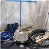 Image 1 : Large Camping Kitchen Set - Most used except for hte green and blue dishes from the looks of it