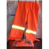 Image 1 : Lot of 2 Hi Viz Rain Coverall Bibs - Size Large & XL