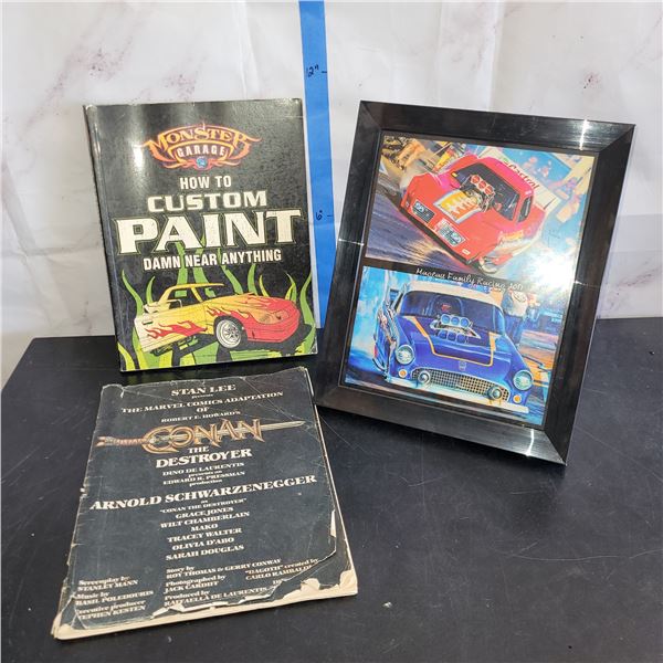 Monster Garage How To Custom Pain, Conan The Destroyer Magazine + Picture