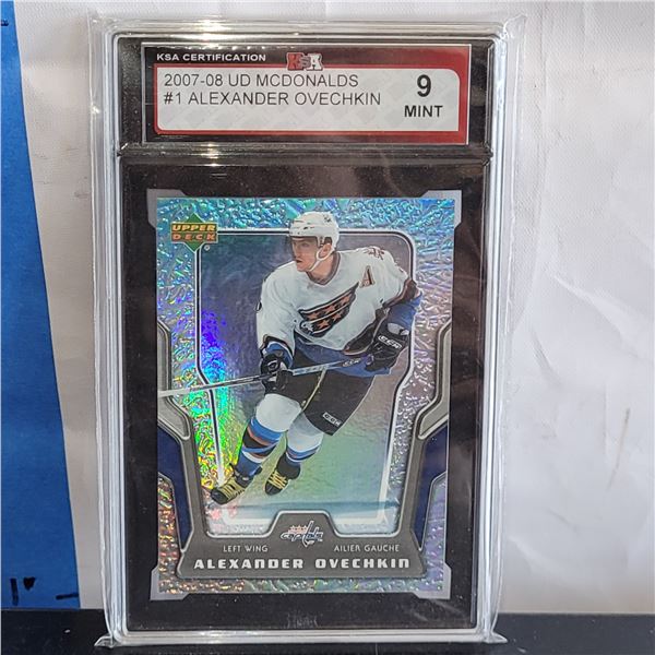 2007-08 UD McDonalds #1 Alexander Ovechkin - Graded 9