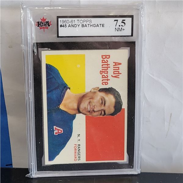 1060-61 Topps #45 Andy Bathgate - Graded 7.5