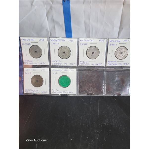 Lot of Old US Fractional Tax Tokens