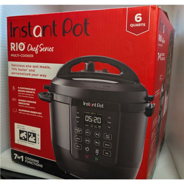 Instant Pot Rio Chef Series multi-cooker 7 in 1 cooking functions (tested working with box) - retail