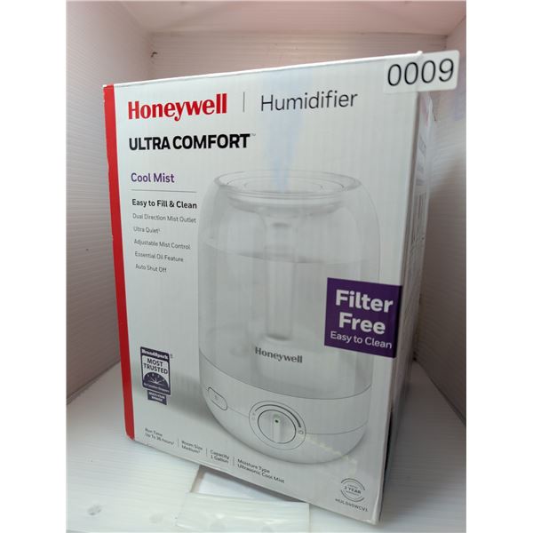 Honeywell 1 gallon ultra comfort cool mist humidifier (tested working in box)
