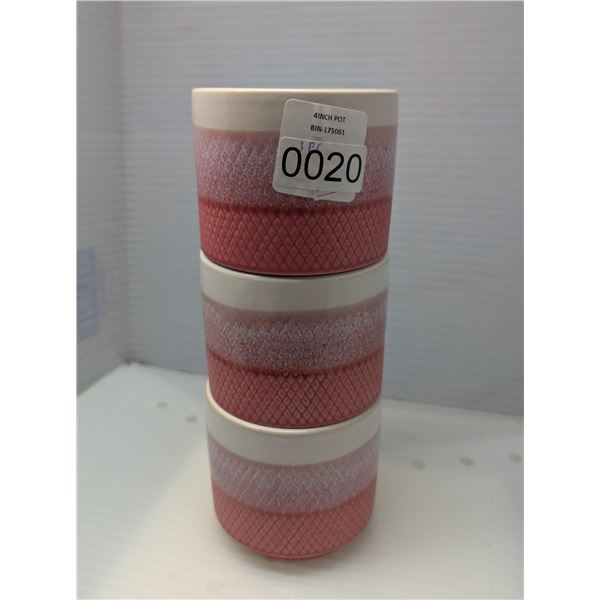 3pc 4inch ombre diamond pots
