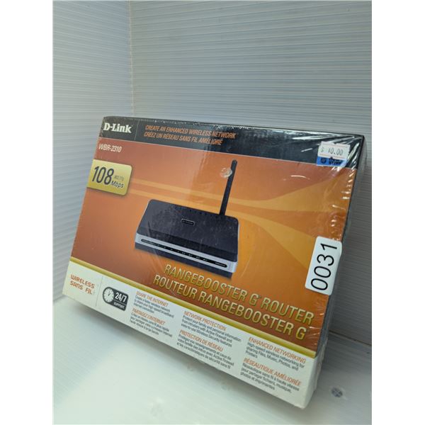 New D-Link WBR-2310 range bosster G Router (factory sealed)