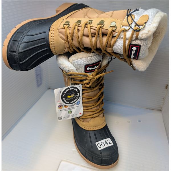 Pair of new Canadiana women's winter boots - size 6