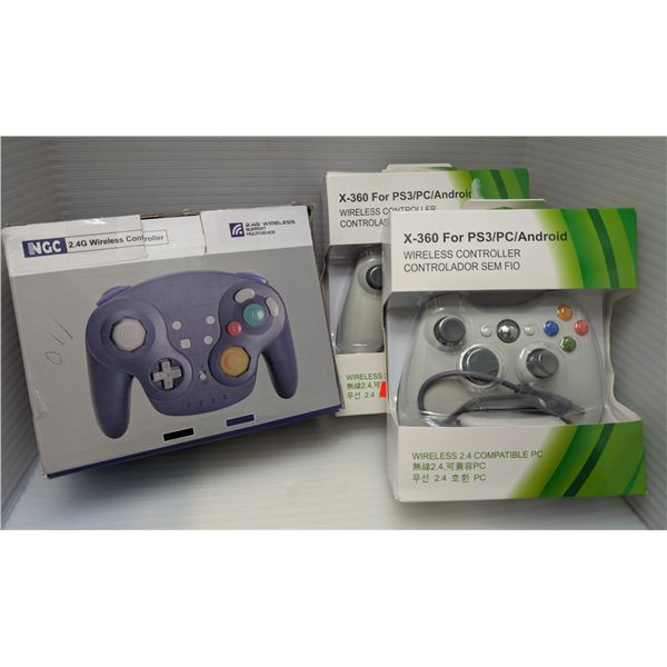 3pc - 2 new wireless X-360 controllers for PS3/PC/Android & 2.4G wireless controller multi-device