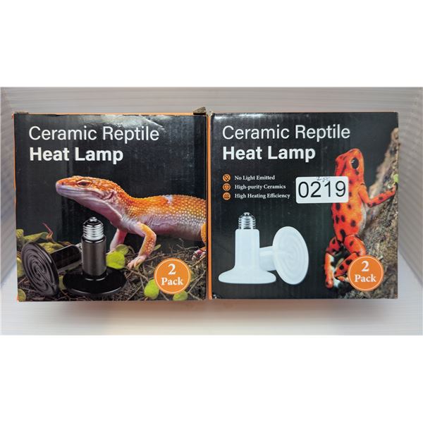 2pc new ceramic reptile head lamp (2pack each)