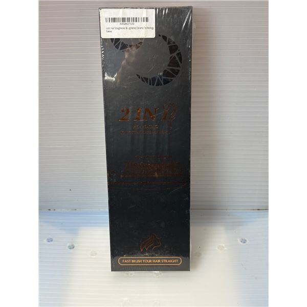 New 2-in-1 ionic straightener brush crescent design (factory sealed)