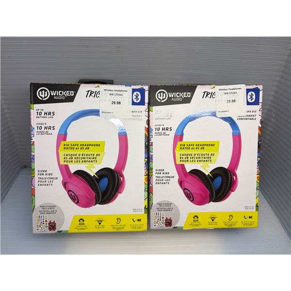 2pc - Wicked audio wireless headphones for kids