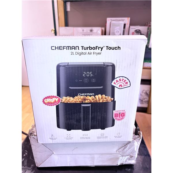 Chefman turbo-fry touch 2L digital air fryer (tested working in box)