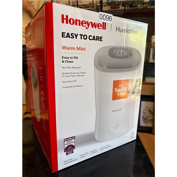 Honeywell warm mist humidifier 1.5 gallon (tested working in box)