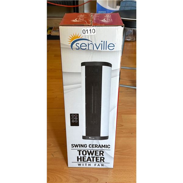 New Senville swing ceramic tower heater with remote control 22in