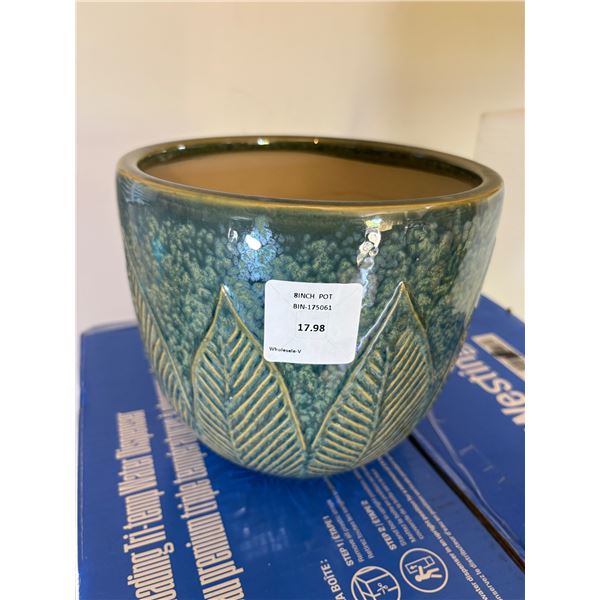 5pc new 8in leaf planters ceramic