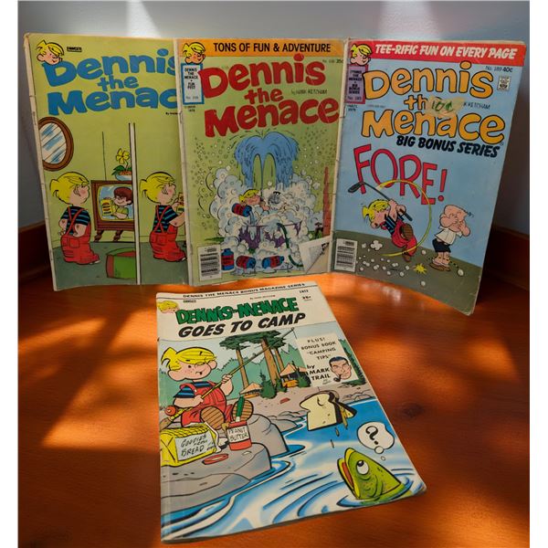 Group of vintage Dennis the Menace comic books from 1970's (4 comics)