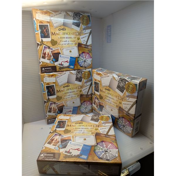 4pc new Magnificent 101 Vision Board Kits factory sealed