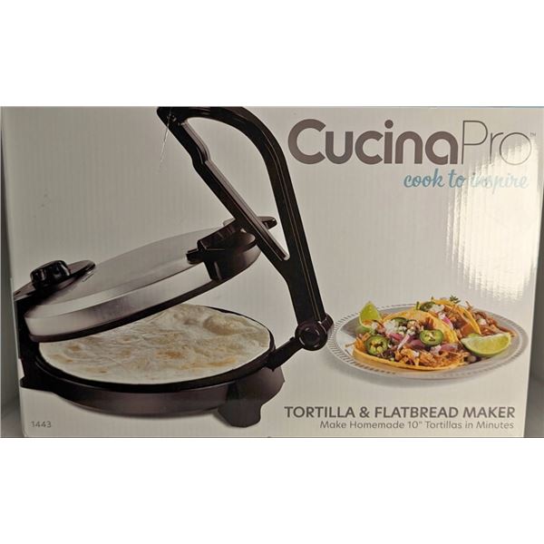 New Cucina Pro Tortilla & Flatbread maker - makes 10" tortillas or flat breads (new in box)