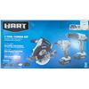 Image 1 : Hart 3 tool combo kit - includes 1/2in drill/driver, impact driver & circular saw with accessories -