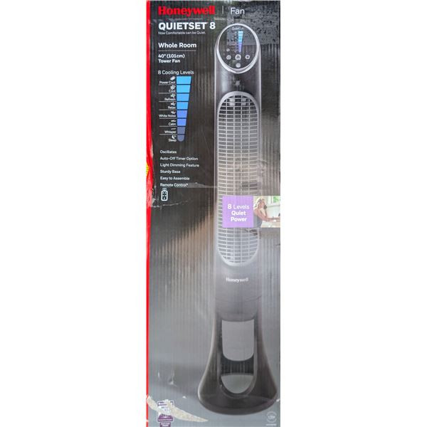 Honeywell Quietset 8 Whole Room 40" tower fan 8 cooling levels