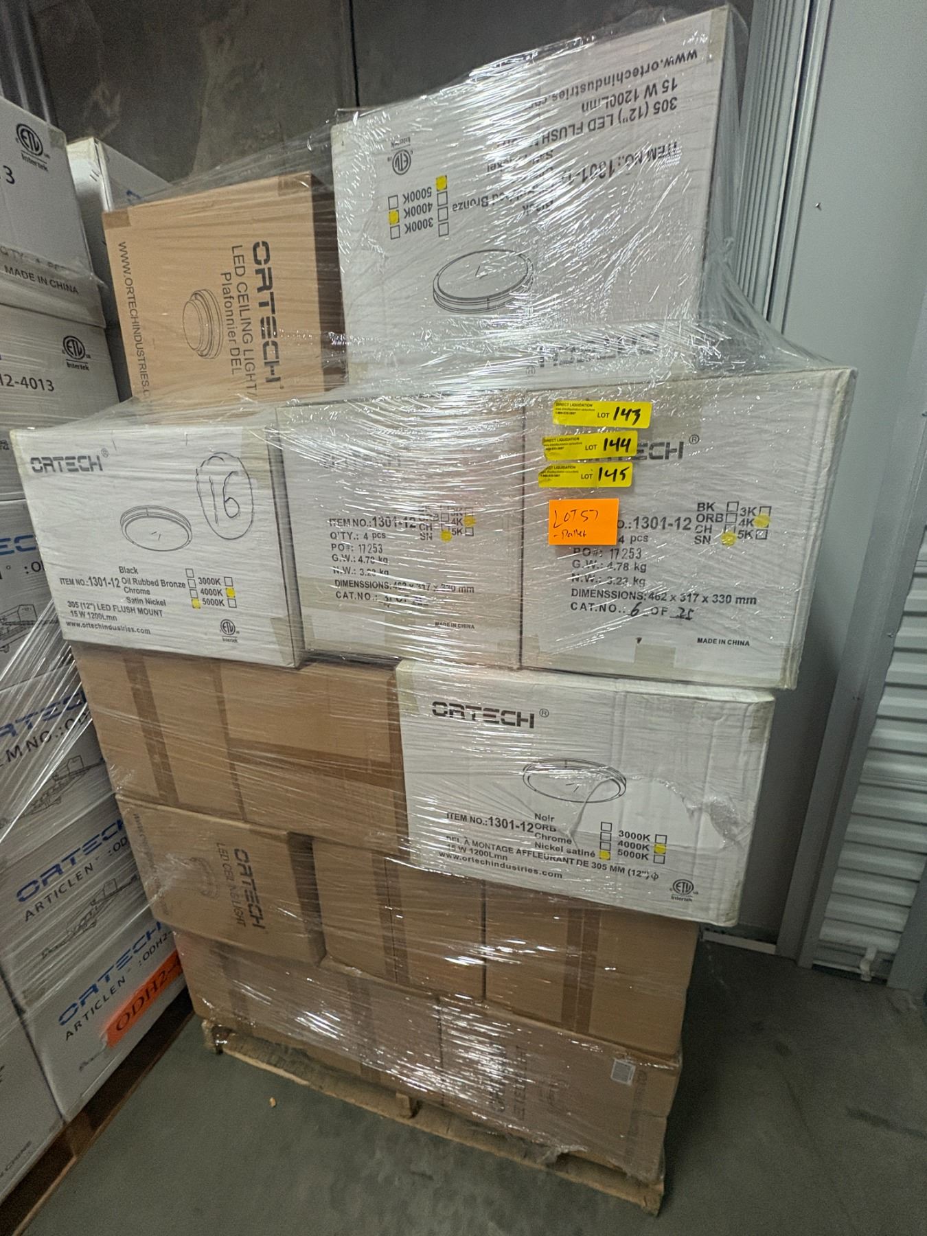 Ortech Pallet of assorted Ortech light fixtures - 26 Boxes of 1051 3KGR - $22. ...