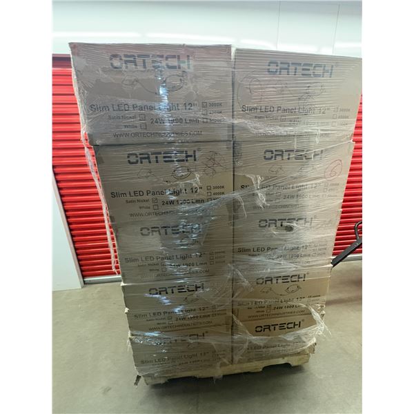 Pallet of Ortech lighting - 30 Boxes of SLIM12-3KSN Slim LED Panel Light 12" - $36.37/pc - 300 pc Re