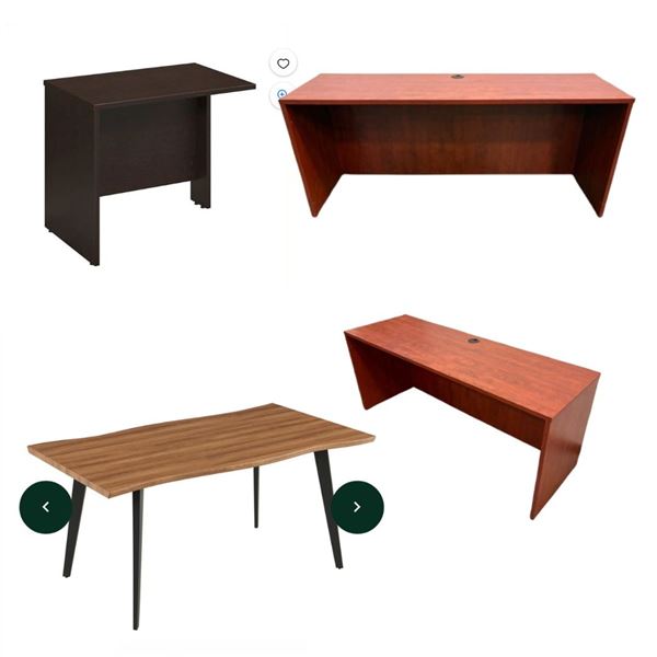 7 pallets of assorted  brand new furniture - office desks, meeting room tables, office corner desks