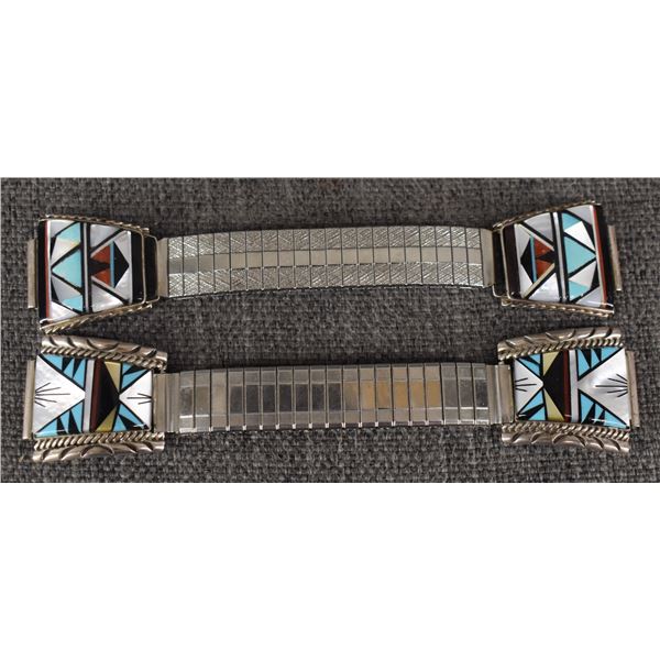 TWO ZUNI WATCH BANDS