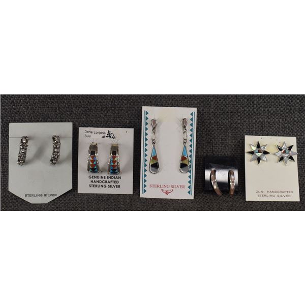 FIVE PAIRS OF EARRINGS