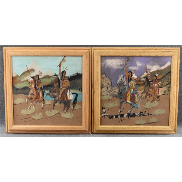 TWO NAVAJO SAND PAINTINGS (TOM)