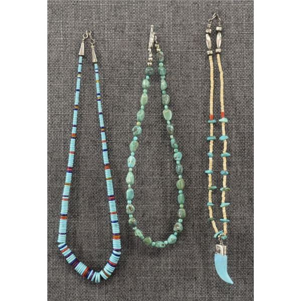 THREE NATIVE AMERICAN NECKLACES
