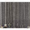 Image 2 : SEVEN STERLING SILVER NECKLACES WITH PENDANTS.