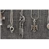 Image 7 : SEVEN STERLING SILVER NECKLACES WITH PENDANTS.